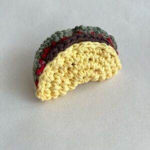 Handmade Crochet Taco Toy / Keychain Option